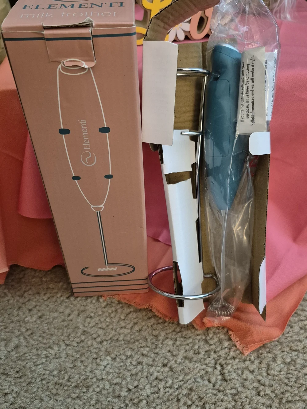 Element Teal Handheld Milk Frother. BRAND NEW!!